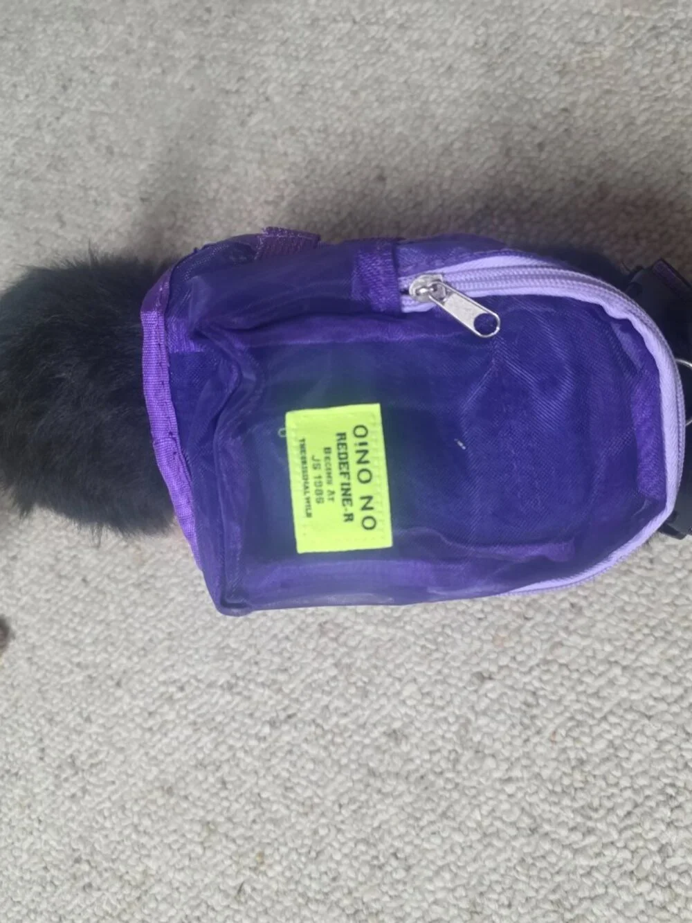 New small dog back pack purple